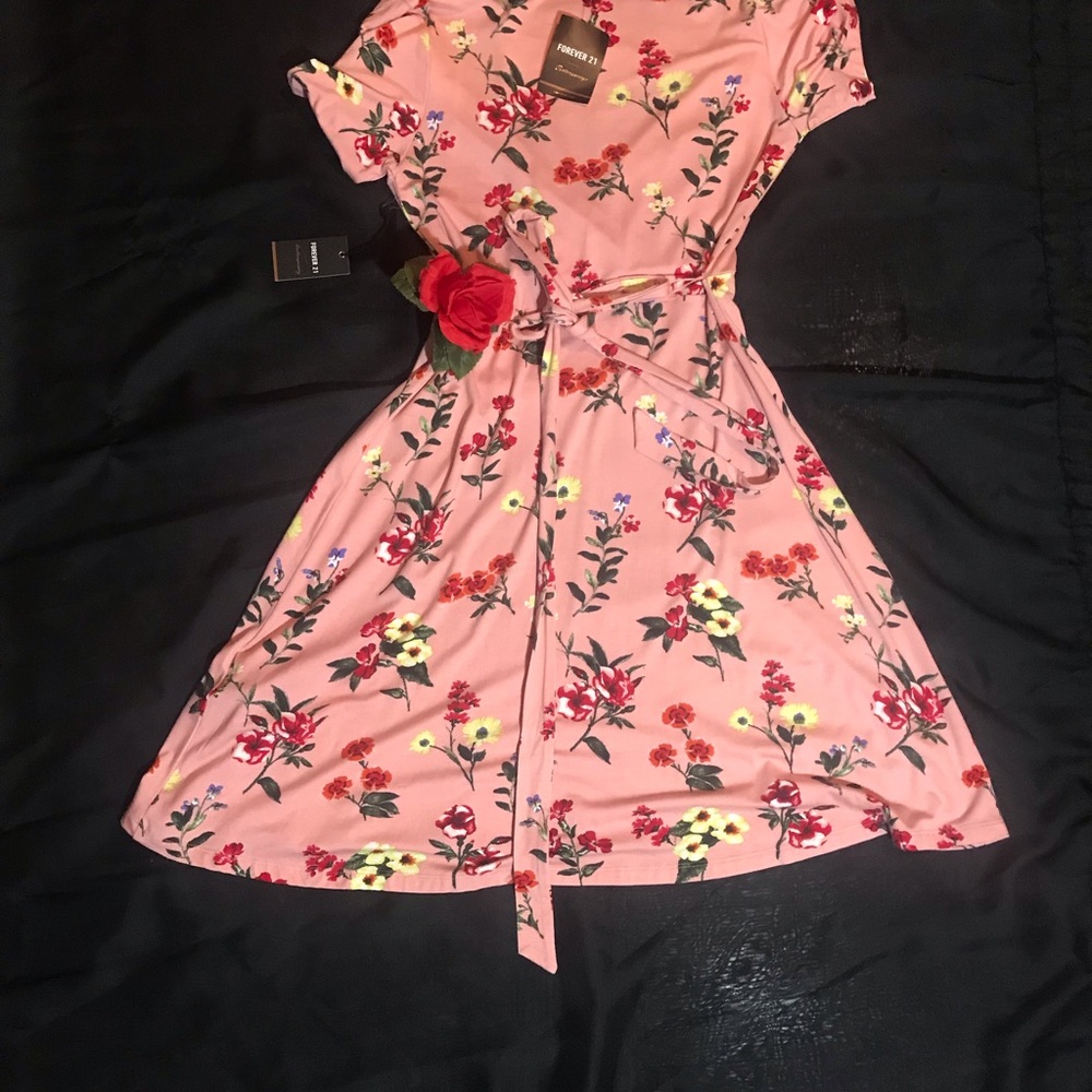 pink dress, with roses - Picture 6 of 8